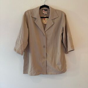 not Gene Ewing 1980's  BIS BIS vintage Tan Button-Up Jacket medium